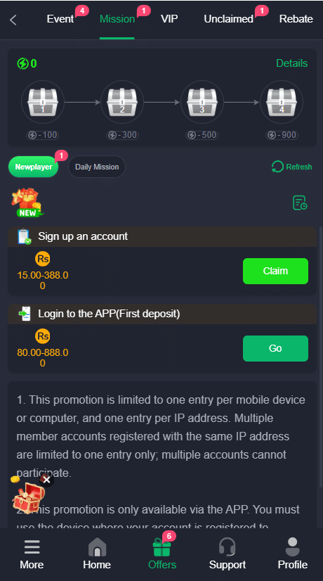 Play 345win online casino game